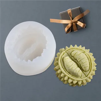 Силиконовая форма в форме дуриана с 3D половинным краем, имитирующая фруктовую свечу для ароматерапии 