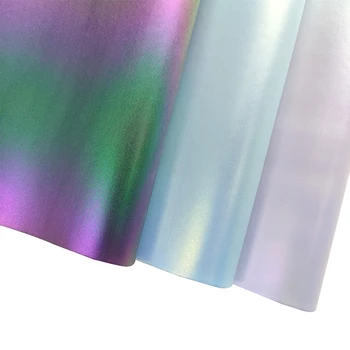 Матовая и яркая Разноцветная блестящая зеркальная отражающая ткань из искусственной кожи PU для изготовления сумочки /дивана/художественного поделка своими руками