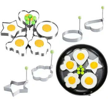 Формочка для блинчиков из нержавеющей стали в 5 стилях, форма для омлета, форма для жарки яиц, Инструменты для приготовления пищи, кухонные Принадлежности, кольца для гаджетов