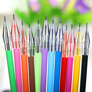 Милые канцелярские принадлежности 12 цветов Школьные канцелярские принадлежности Ядро 0,38 мм Нейтральная ручка для заправки ручек 12 шт. Картридж для гелевой ручки