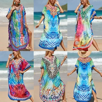 2023 Весна Лето Пляжная блузка с принтом Бикини Блузка Пляжное пальто Женская солнцезащитная одежда