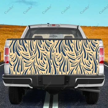 Наклейка на заднюю дверь грузовика с тигровой текстурой, виниловая наклейка с изображением высокой четкости, подходит для пикапов