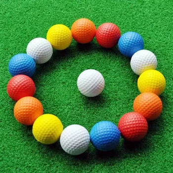 Тренировочный мяч для гольфа из искусственной кожи, специальный тренировочный мяч для гольфа, Пенопластовый мяч для начинающих, Тренировочный мяч для начинающих, Многоцветный