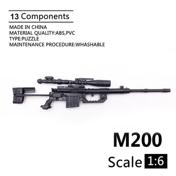 1: 6 Снайперская Винтовка M200 1/6 Модель Пистолета С Пластиковым Покрытием Военная Модель Аксессуары Для 12 