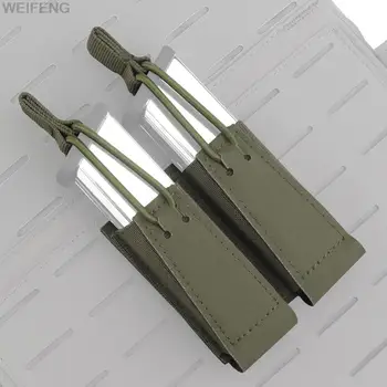 Тактический Двойной 9-мм Подсумок для Магазина Glock 17 19 Beretta M9 SIG Mag Bag Molle Держатель Фонарика Охотничий Нож Сумка-Кобура