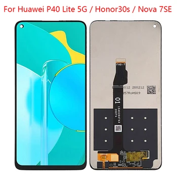 ЖК-дисплей для Huawei P40 Lite 5G CDY-NX9A N29A ЖК-дисплей с рамкой Honor 30s CDY-AN90 Замена экрана для дисплея Nova 7 SE