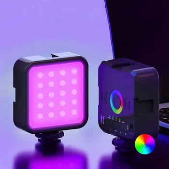 RGB LED Заполняющий свет для фотосъемки, видеосъемка 3000-5500K, полноцветный светильник для камеры с регулируемой яркостью, лампа для фотостудии для прямой трансляции видеоблогов
