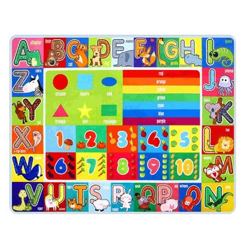 Детский коврик для пола, буквы алфавита, игра-головоломка, коврик для упражнений, цифры, графика алфавита, красочный пазл для раннего обучения