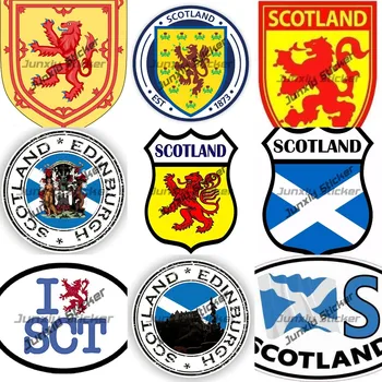 Лев Необузданный Шотландский Красный Лев Шотландский Логотип Шотландский Соляной Щит Флаг Шотландии Самоклеящаяся Наклейка Шотландский Флаг Виниловая Клеевая Наклейка