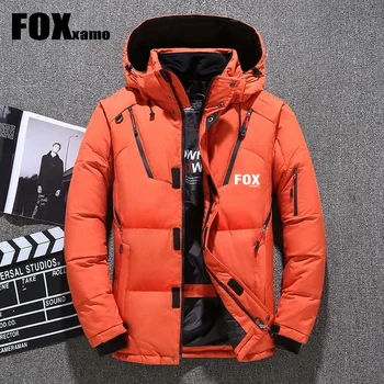 2024 Foxxamo Зимний мужской велосипедный костюм, Ветрозащитная теплая куртка на толстом пуху, теплая спортивная куртка для кемпинга на открытом воздухе