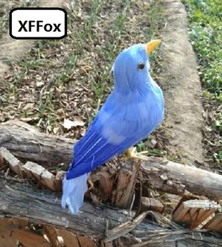 новая модель синей птицы в реальной жизни, имитирующая пену и перо, подарок в виде голубки около 30 см xf0880