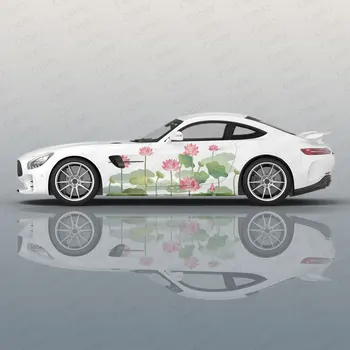Beauty Lotus Racing Car Графическая наклейка Виниловая пленка для всего тела Современный дизайн Векторное изображение Наклейка для обертывания Декоративная наклейка для автомобиля для мамы
