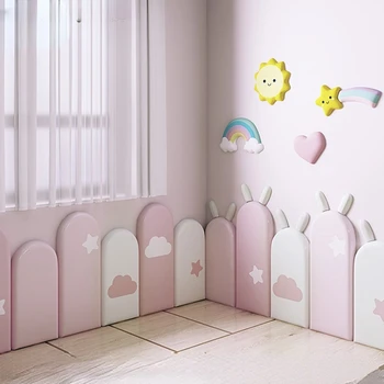 Детская комната Противоударная Стена Объемный Мягкий 3D Пенопластовый Стикер На Стену Прикроватная Мягкая Стена Детская Кровать Объемный Самоклеящийся Стикер
