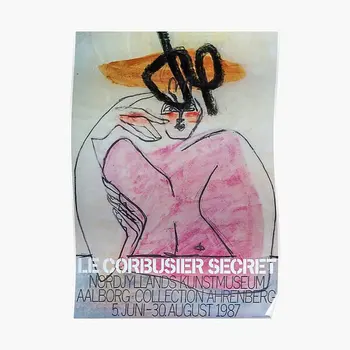 Секретный плакат Ле Корбюзье, Винтажный современный декор, настенная роспись, домашний принт, украшение стены комнаты, Забавное искусство без рамки
