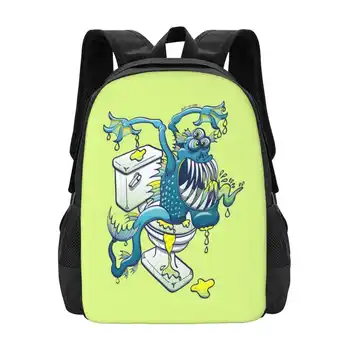 Школьные сумки туалетного монстра для девочек-подростков, дорожные сумки для ноутбуков, Водные ужасные, Ужасные, Отвратительные, Отталкивающие существа, Ужасные