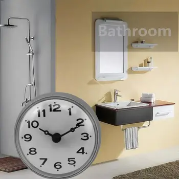 Часы для ванной комнаты без запаха, водонепроницаемые электронные настенные часы для ванной комнаты, противотуманные кухонные часы на присоске, настенные часы