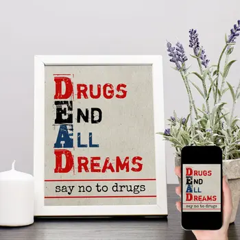 Наркотики Кладут конец всем мечтам, огорченный плакат 