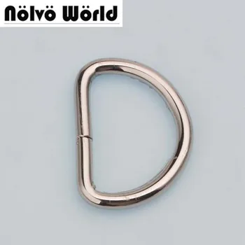 10шт 5 цветов 5,0 мм 32 *25 мм 1,2 дюйма открытое d-образное кольцо с пряжкой для ремня, металлическое d-образное кольцо для сумок