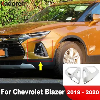 Для Chevrolet Blazer 2019 2020 Хромированная отделка передних противотуманных фар автомобиля, Молдинг передних противотуманных фар, Ободок, внешние аксессуары